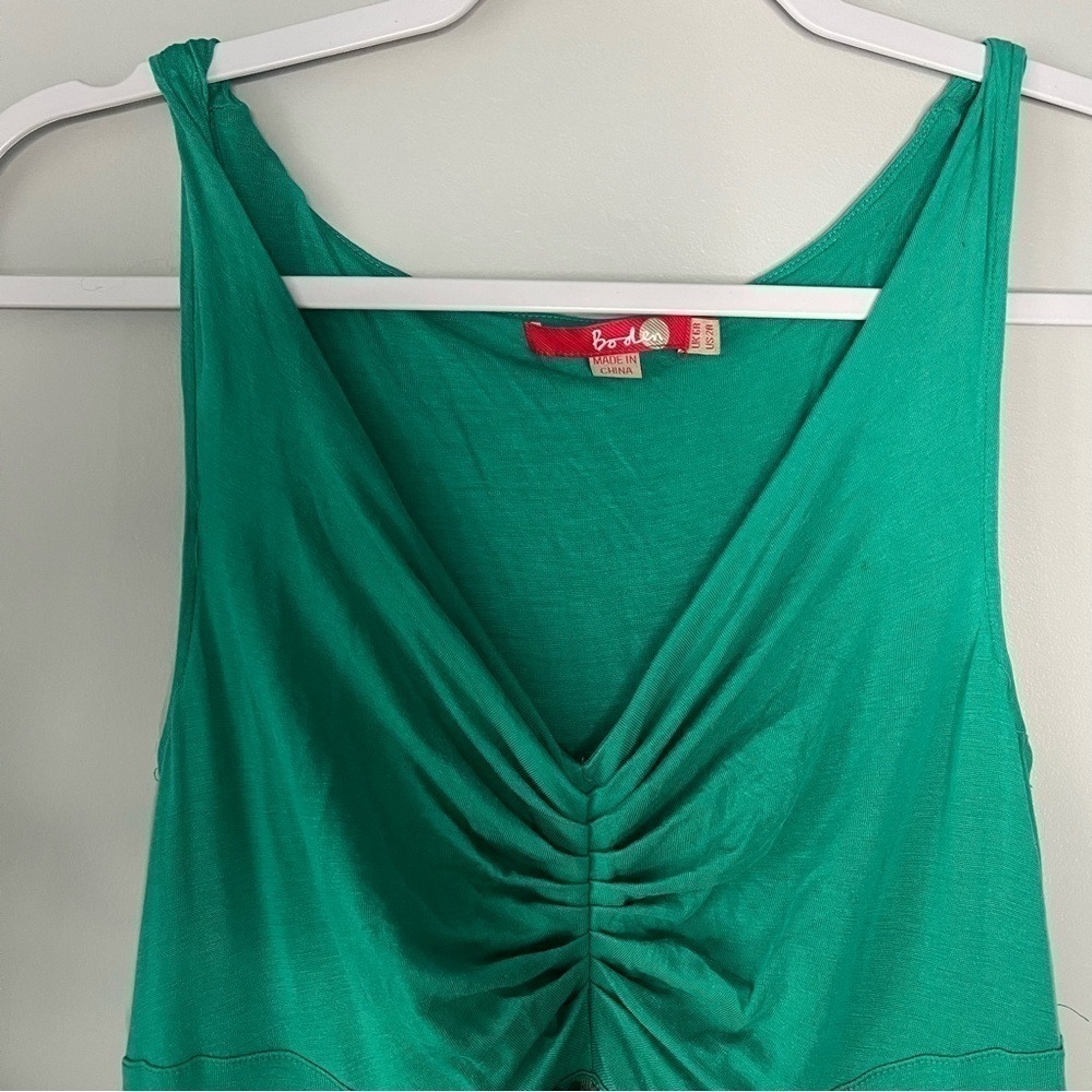 Boden Glamorous Bead Sequin Summer Maxi Dress Green US 2 UK 6 Sleeveless FLAWED. - Picture 3 of 6